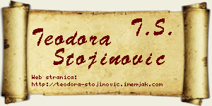 Teodora Stojinović vizit kartica